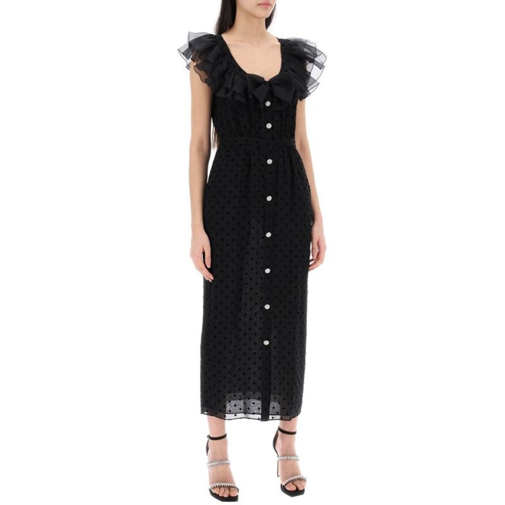 Alessandra Rich Women's 'Polka Dot Midi Dress In Ge - Picture 2 of 4